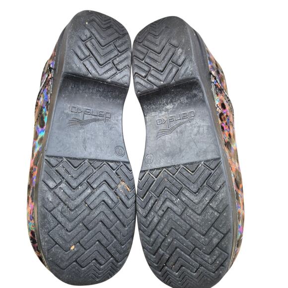 Dansko Clogs Womens 9.5 10 (40) Multi Colored Leopard Comfort Casual Flawed - Picture 12 of 15